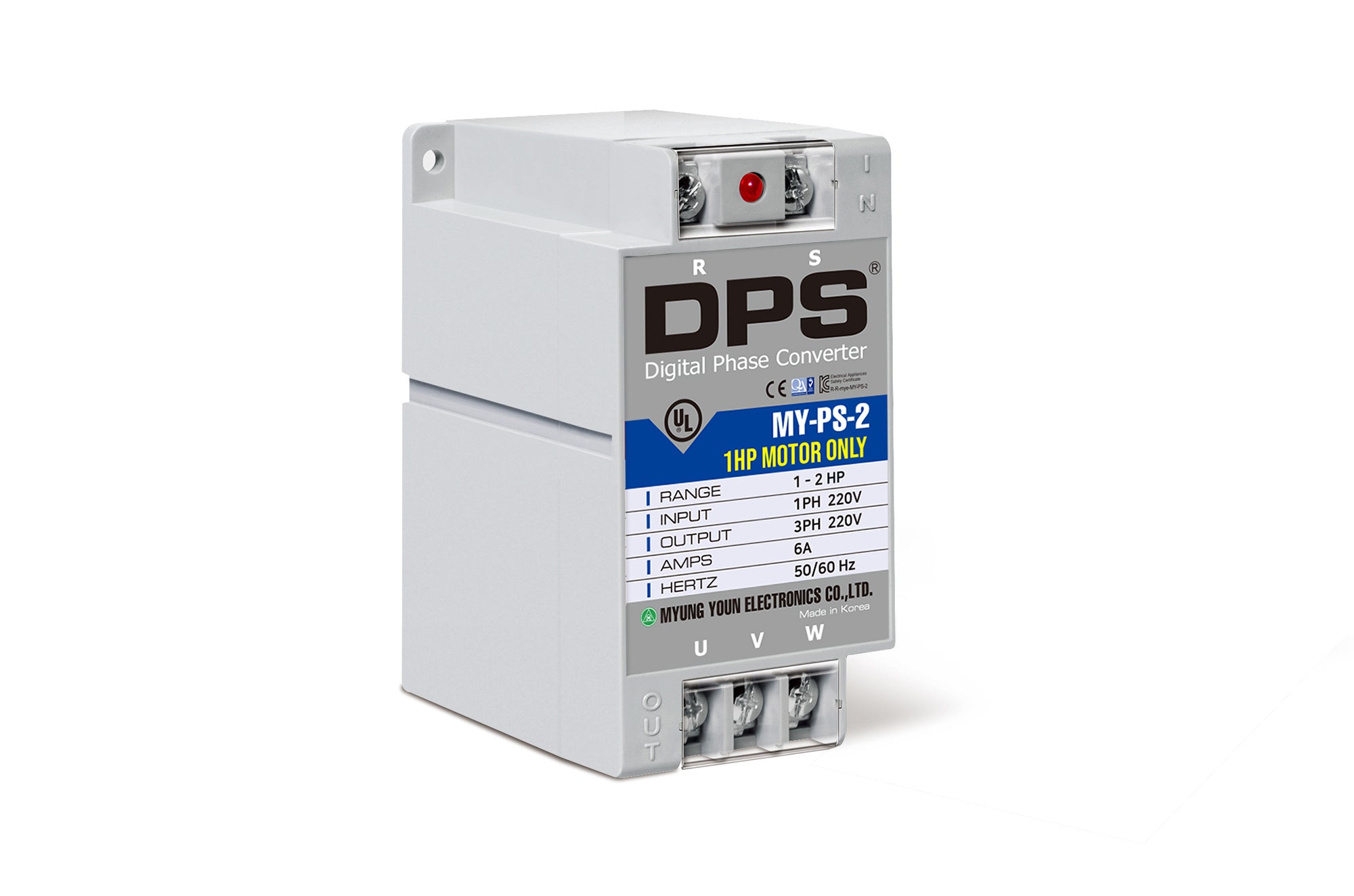 Convertisseur Monophasé Vers Triphasé Numérique Industriel - 0.5-1.5 HP, Pour Usage Résidentiel Ou Atelier
