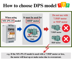 DPS Single Phase to 3 Phase Converter, 15HP(45A), 200V-240V Input/Output, Digital Phase Shifter, MY-PS-15 Model Must Be Used for 10HP(7.5kW) 30A Motor, DPS Must Be Used for 1 Motor Only, UL-Listed